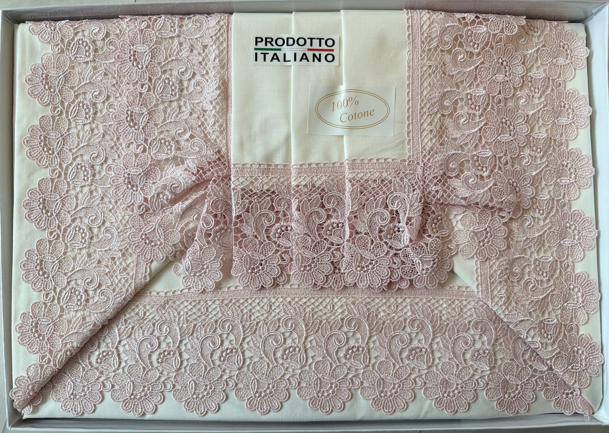 CR85 ROSE - Biancheria Letto - PIZZI E MERLETTI