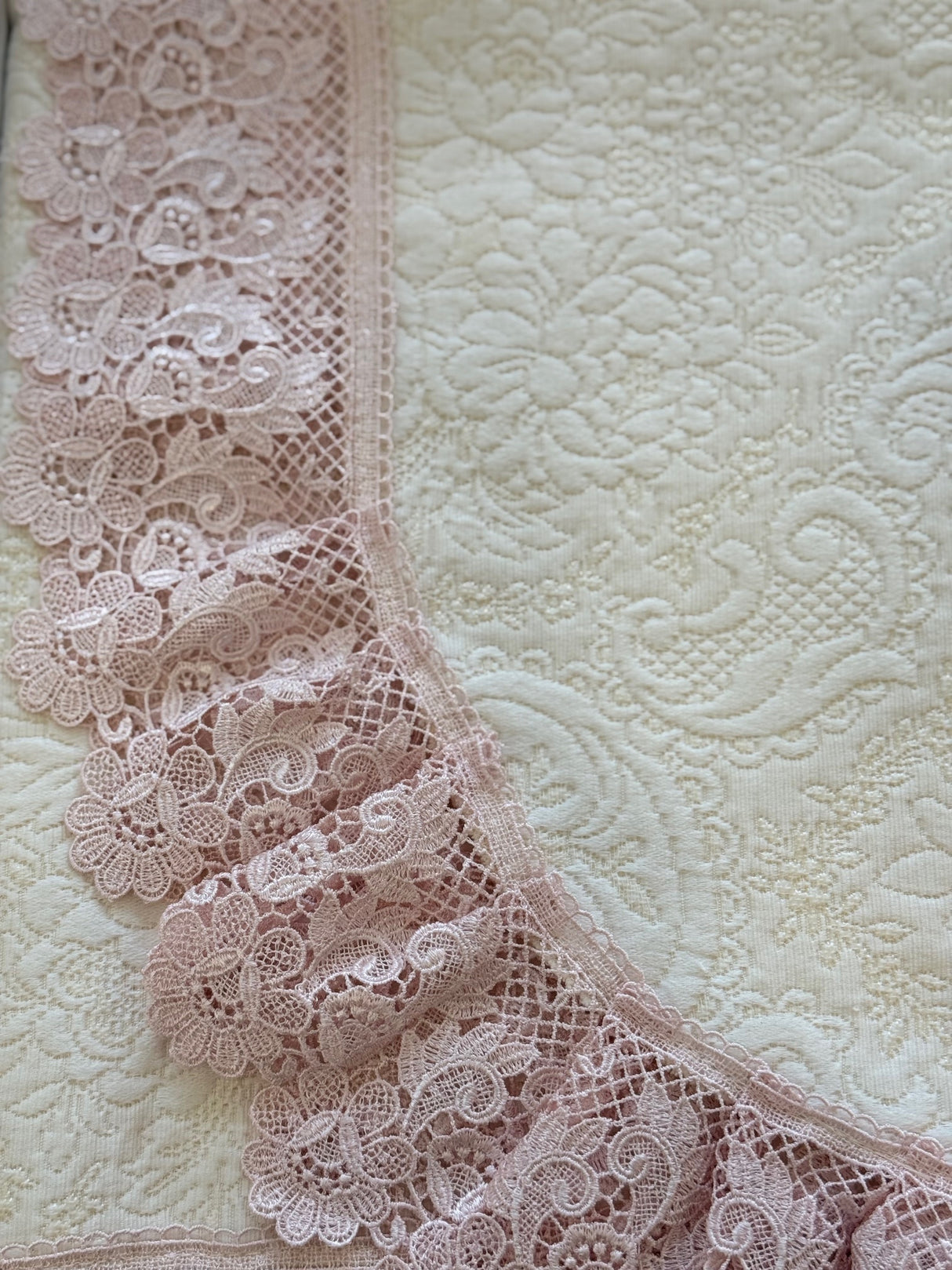 CM338 ROSE - Biancheria Letto - PIZZI E MERLETTI