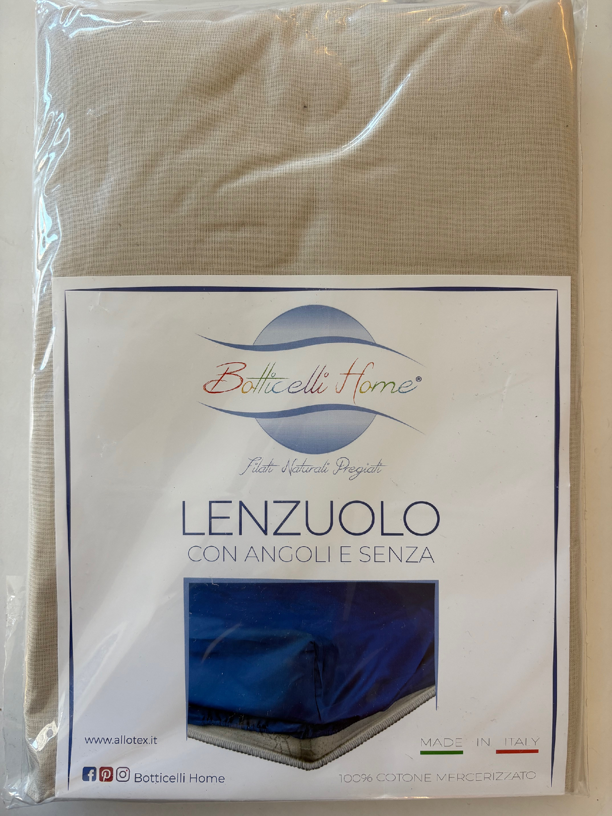 LENZUOLO CON ANGOLI - Biancheria Letto - Botticelli home