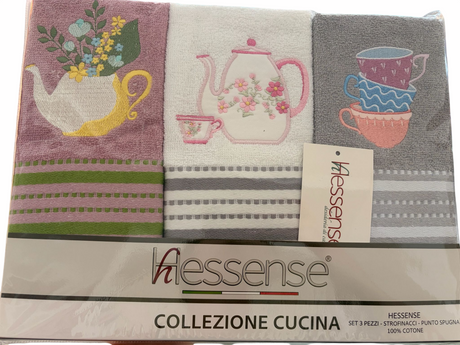 TRIS HESSENSE TAZZE - Biancheria Cucina - HESSENSE