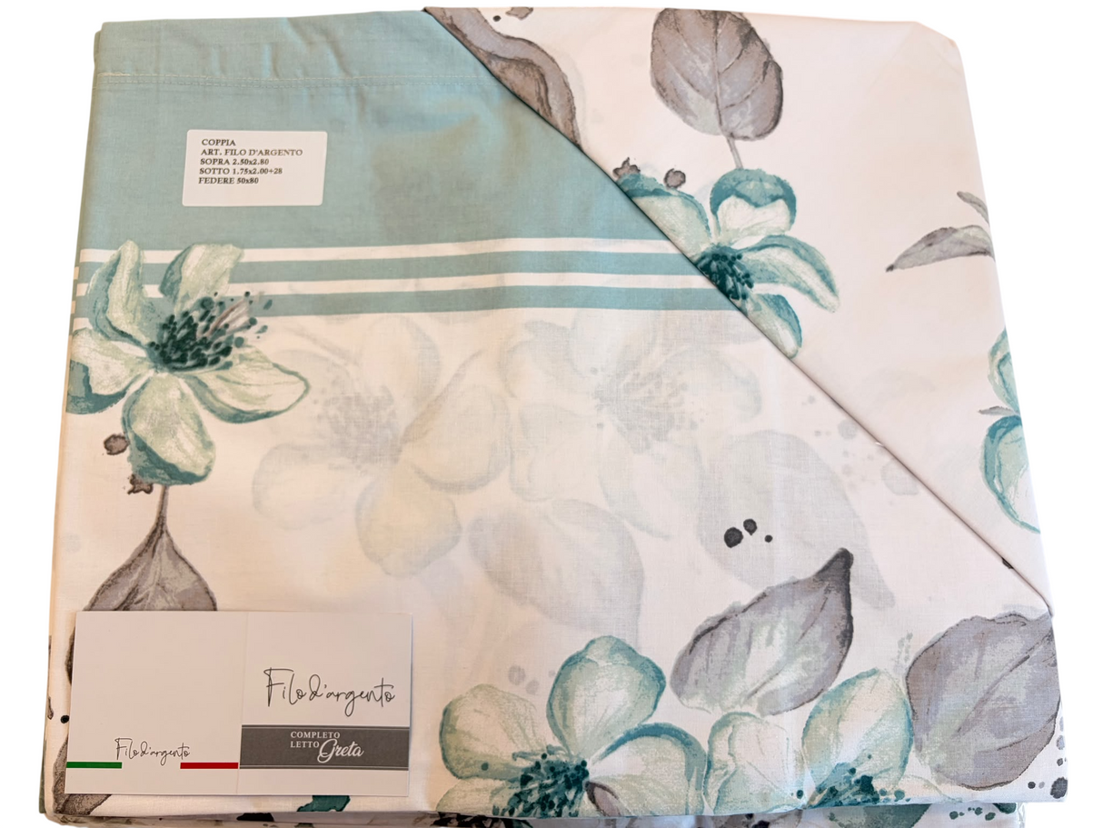 GRETA FIORI - Biancheria Letto - FILO D'ARGENTO