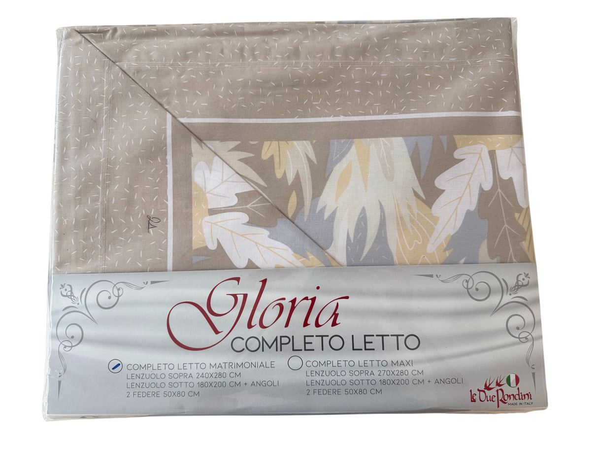 GLORIA FOGLIE - Biancheria Letto - LE DUE RONDINI